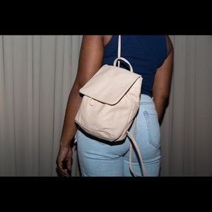 BAGGU nude leather mini backpack